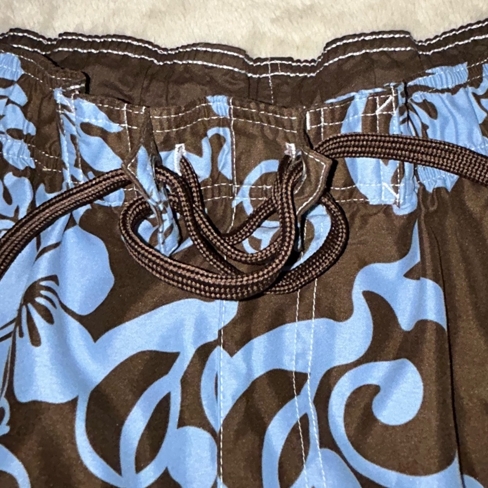 Sonoma swim lined board short style swim trunks brown blue L - Picture 7 of 8